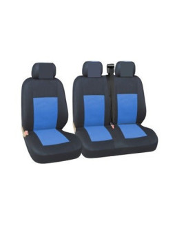 huse scaune auto fata OPEL Movano II 1997-2010 - Culoare: negru + albastru