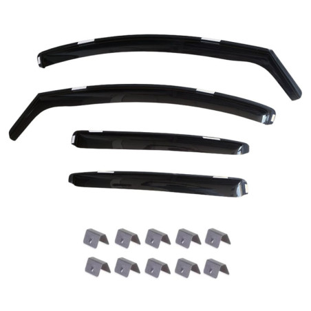 Paravanturi auto dedicate BMW Seria 5 E61 2003-2010 Combi (4 bucati/set) - plastic acrilic - fumuriu